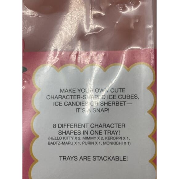 New Vintage 2000 Sanrio Character Ice Cube Tray Hello Kitty Mimmy Keroppi Purin - Picture 6 of 11